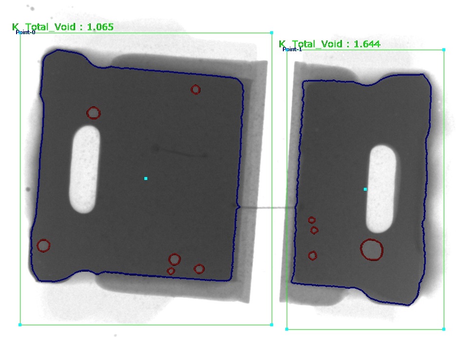 LED light solder voids measurement X-ray